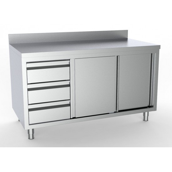Plan de travail inox coulissantes Combisteel 7333.0266–mondialchr.com