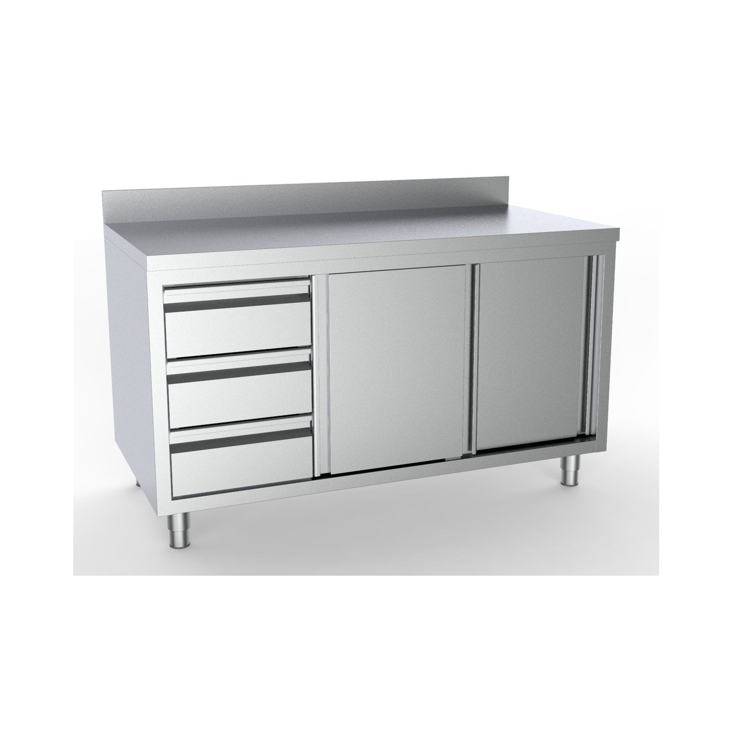 Plan de travail inox coulissantes Combisteel 7333.0270–mondialchr.com