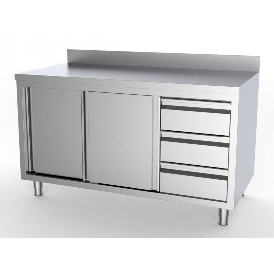 Plan de travail inox coulissantes Combisteel 7333.0272–mondialchr.com