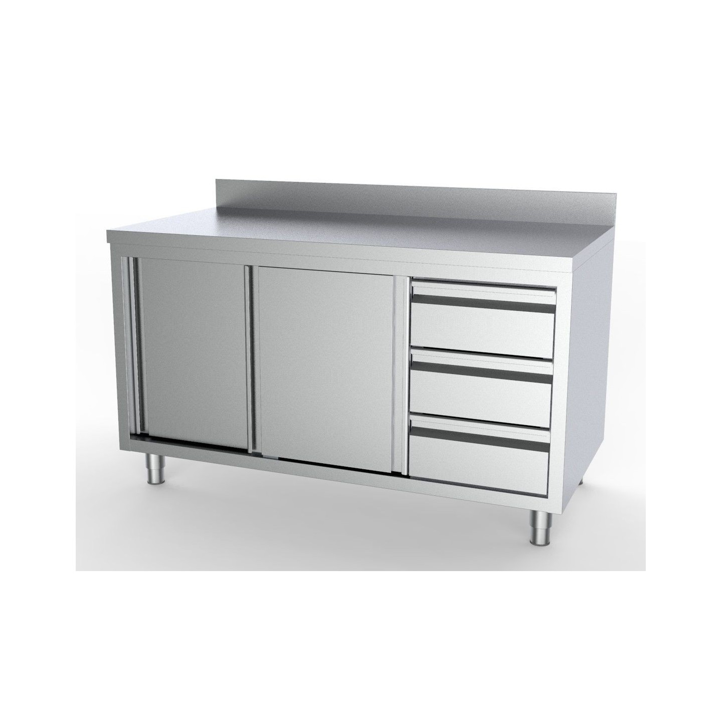 Plan de travail inox coulissantes Combisteel 7333.0274–mondialchr.com