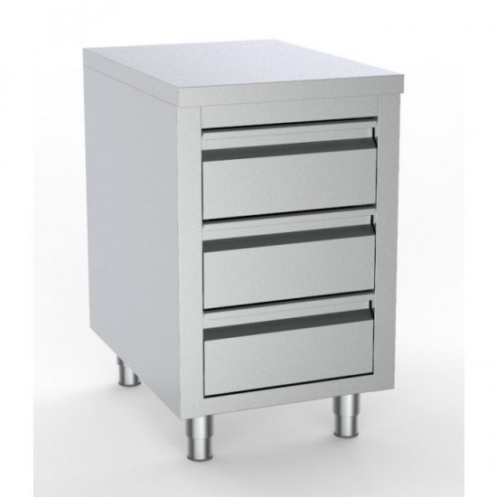 Table de travail inox 3 tiroirs Combisteel 7333.0280–mondialchr.com
