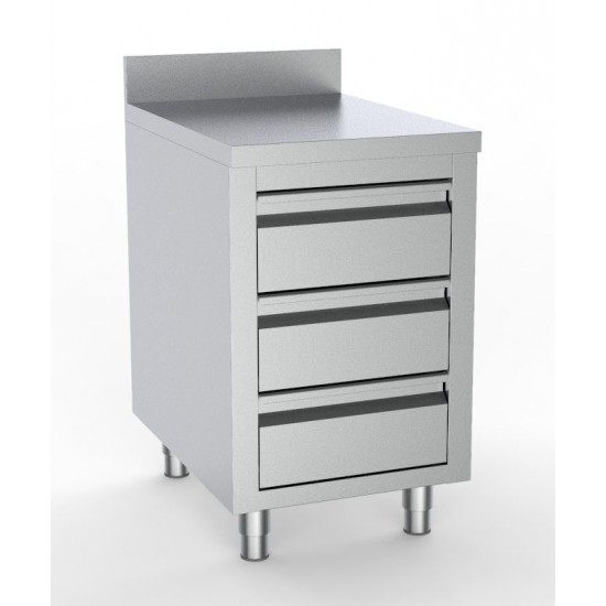 Table de travail inox 3 tiroirs Combisteel 7333.0282–mondialchr.com
