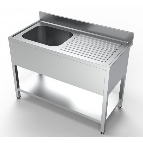 Bloc-évier avec étagère gauche Combisteel 7333.0800-mondialchr.com