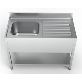 Bloc-évier avec étagère gauche Combisteel 7333.0800-mondialchr.com