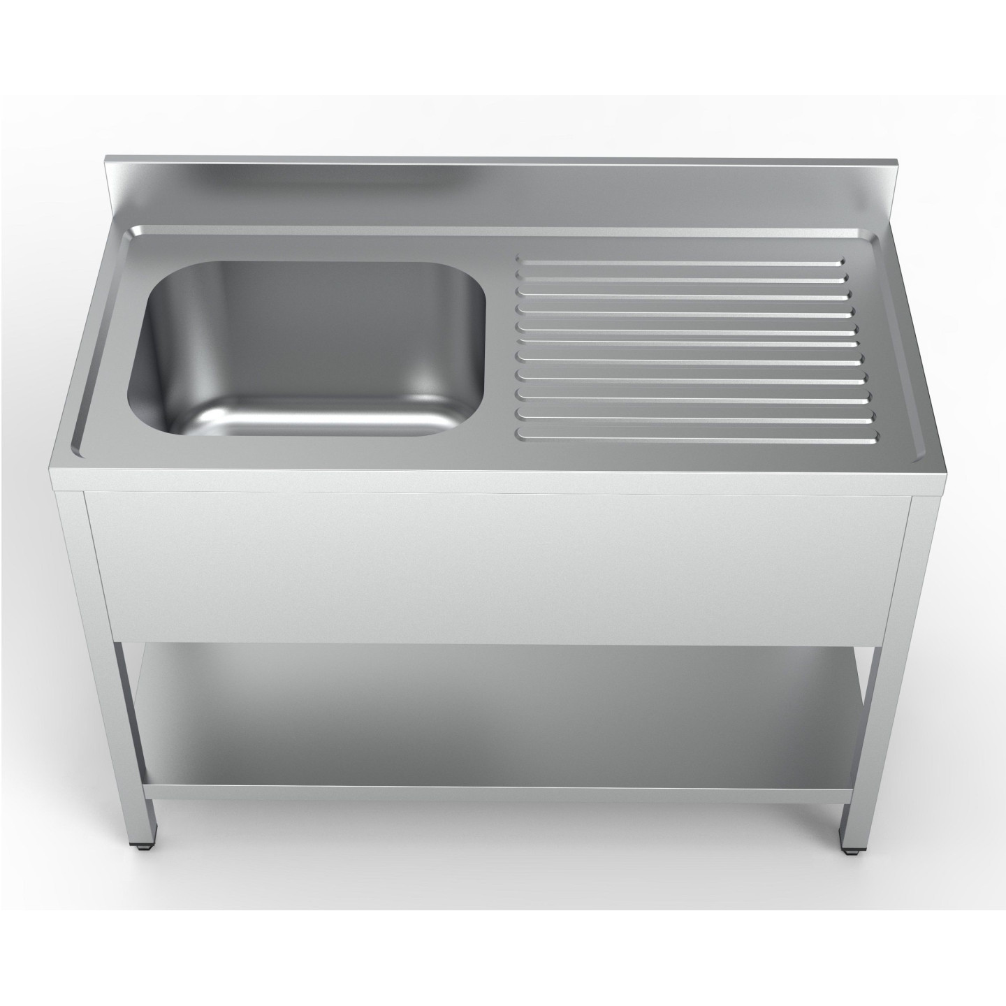 Bloc-évier avec étagère gauche Combisteel 7333.0800-mondialchr.com