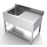 Bloc-évier inox avec étagère gauche Combisteel 7333.0830–mondialchr.com