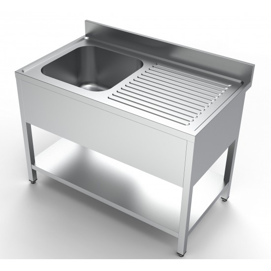 Bloc-évier inox avec étagère gauche Combisteel 7333.0830–mondialchr.com