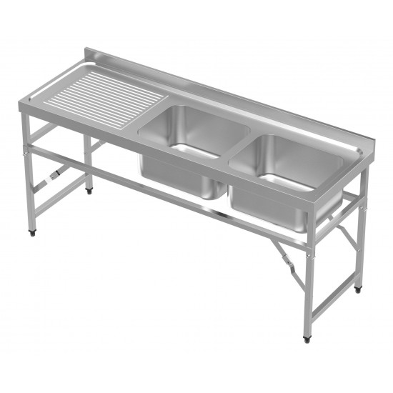 600 Bloc-évier avec étagère pliante Combisteel 7490.0280–mondialchr.com