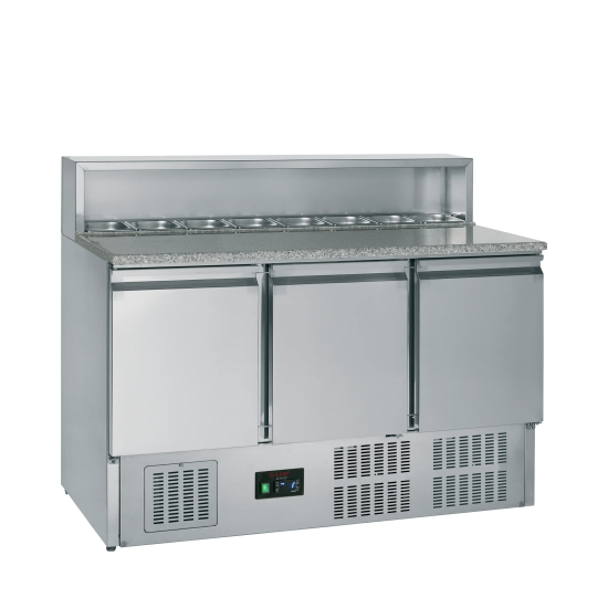 Comptoir à pizza GN1/1 inox +2/+10°C 368L TEFCOLD 16444–mondialchr.com