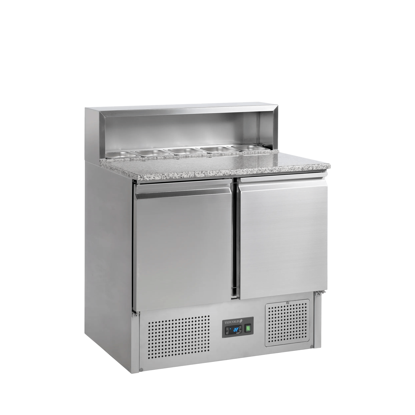 Comptoir à pizza GN1/1 PT920 inox +2/+10°C TEFCOLD 16454–mondialchr.com