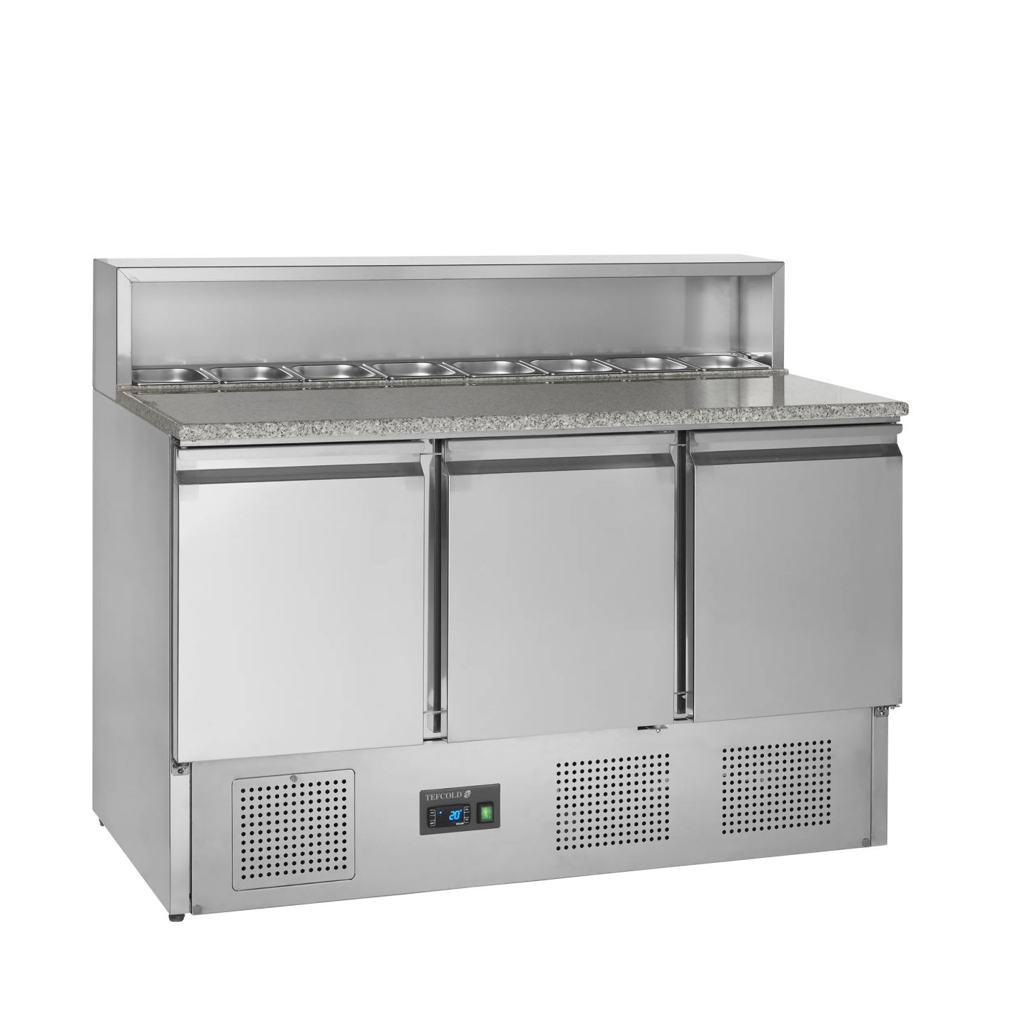 Comptoir à pizza GN1/1 PT930 inox +2/+10°C TEFCOLD 16456–mondialchr.com