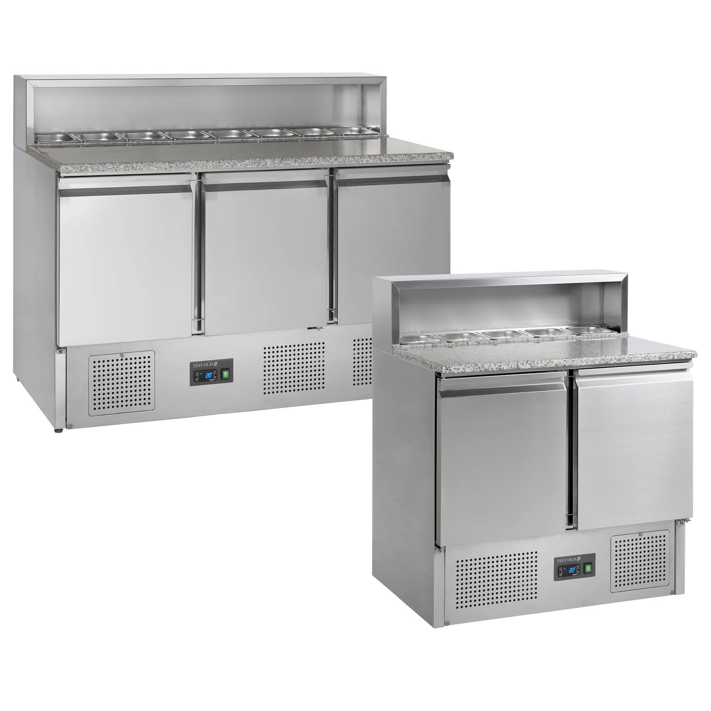 Comptoir à pizza GN1/1 PT930 inox +2/+10°C TEFCOLD 16456–mondialchr.com