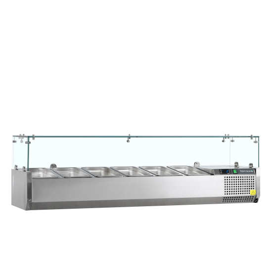 Vitrine réfrigérée GN1/3 VK38-150 inox TEFCOLD 16518–mondialchr.com