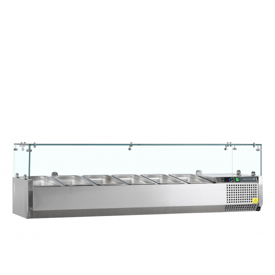 Vitrine réfrigérée GN1/4 VK33-140 inox L1400mm TEFCOLD–mondialchr.com