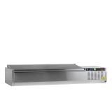 Vitrine réfrigérée GN1/4 inox GVC33-150 Tefcold 33589–mondialchr.com