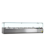 Vitrine réfrigérée GN1/4 inox GVC33-160 Tefcold 33590–mondialchr.com