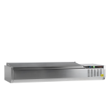 Vitrine réfrigérée GN1/4 Inox L1600mm 33591 TEFCOLD-mondialchr.com