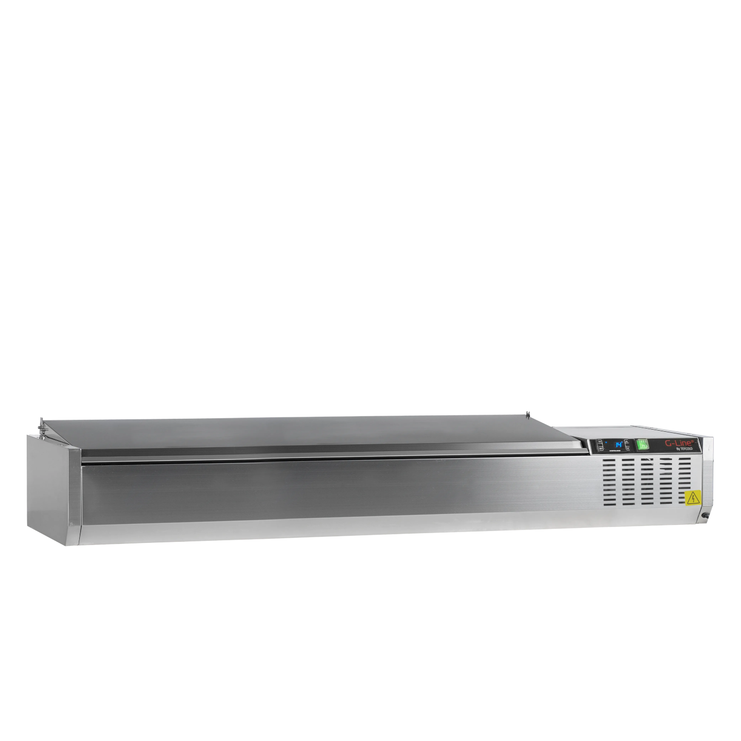 Vitrine réfrigérée GN1/4 bombée Inox GVC33-180 TEFCOLD-mondialchr.com