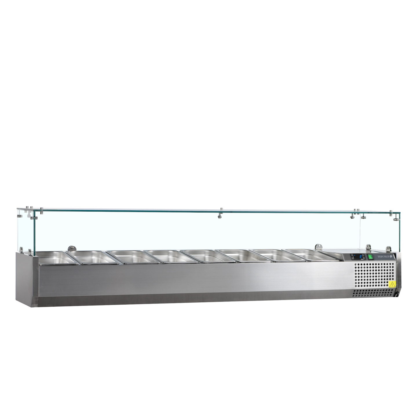 Vitrine réfrigérée GN1/4 Inox L1800mm VK33-180 TEFCOLD-mondialchr.com