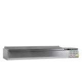 Vitrine réfrigérée GN1/4 S/S LID Inox VK33-180 TEFCOLD-mondialchr.com