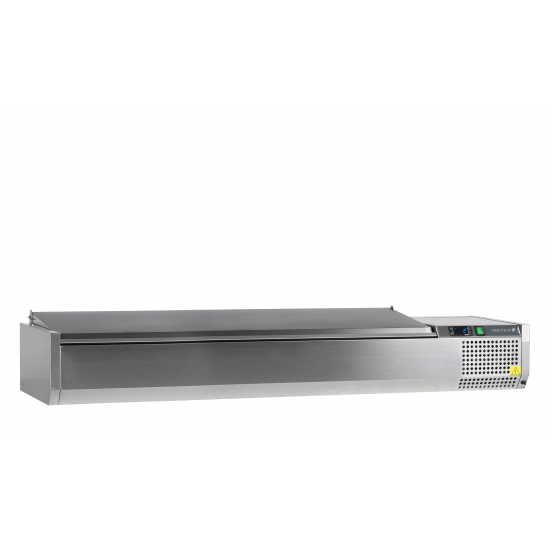 Vitrine réfrigérée GN1/4 S/S LID Inox VK33-180 TEFCOLD-mondialchr.com