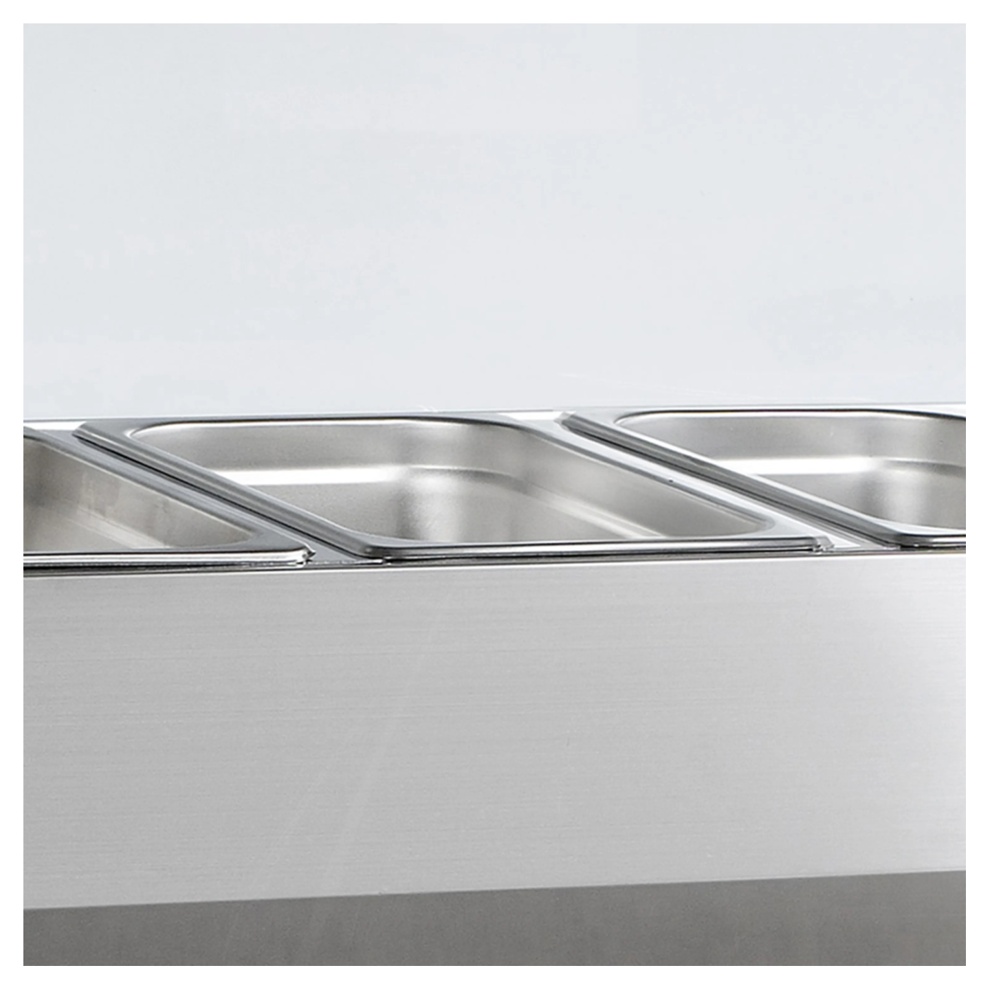 Vitrine réfrigérée GN1/4 Inox L2000mm VK33-200 TEFCOLD-mondialchr.com