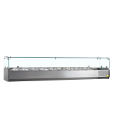 Vitrine réfrigérée GN1/4 Inox L2000mm VK33-200 TEFCOLD-mondialchr.com