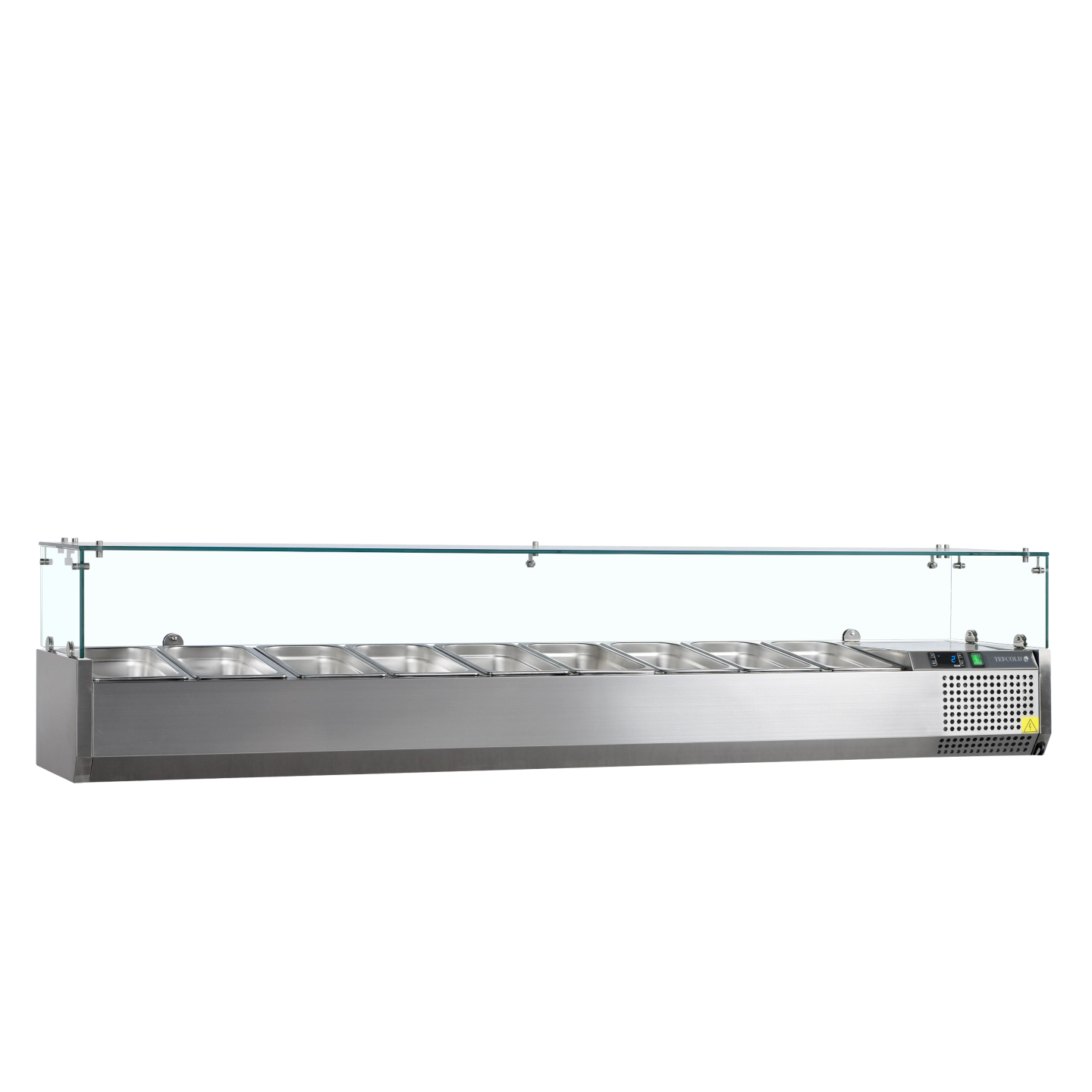 Vitrine réfrigérée GN1/4 Inox L2000mm VK33-200 TEFCOLD-mondialchr.com