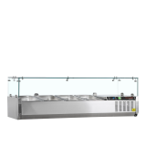 Vitrine réfrigérée GN1/3 Inox L1200mm GVC38-120 TEFCOLD-mondialchr.com