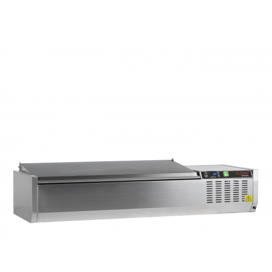 Vitrine réfrigérée GN1/3 S/S Inox GVC38-120 TEFCOLD-mondialchr.com