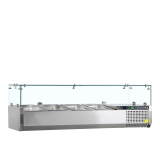 Vitrine réfrigérée GN1/3 Inox L1200mm VK38-120 TEFCOLD-mondialchr.com