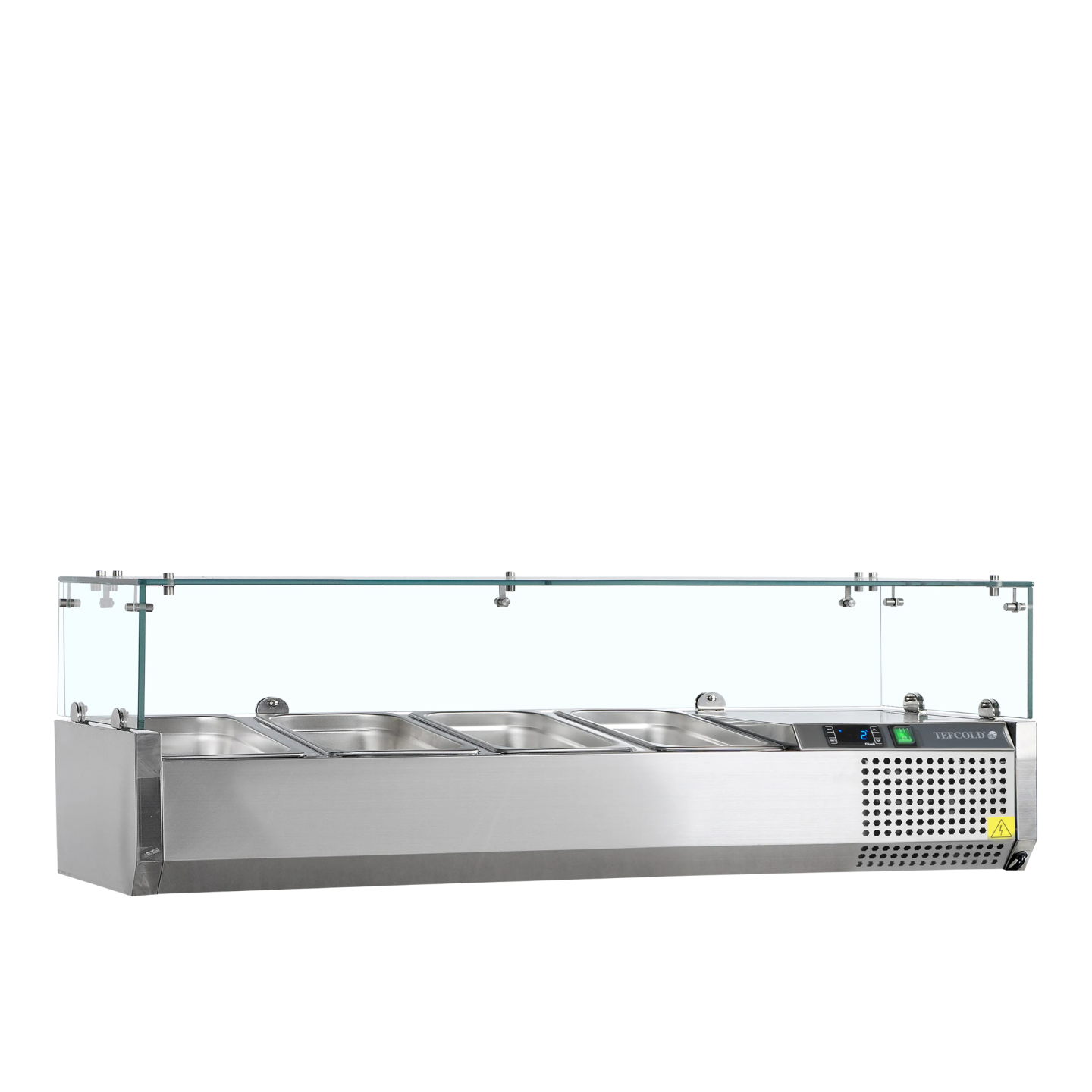 Vitrine réfrigérée GN1/3 Inox L1200mm VK38-120 TEFCOLD-mondialchr.com
