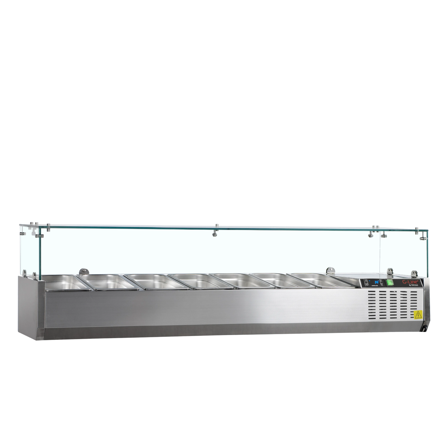 Vitrine réfrigérée GN1/3 GVC38-160 Inox L1600mm TEFCOLD-mondialchr.com