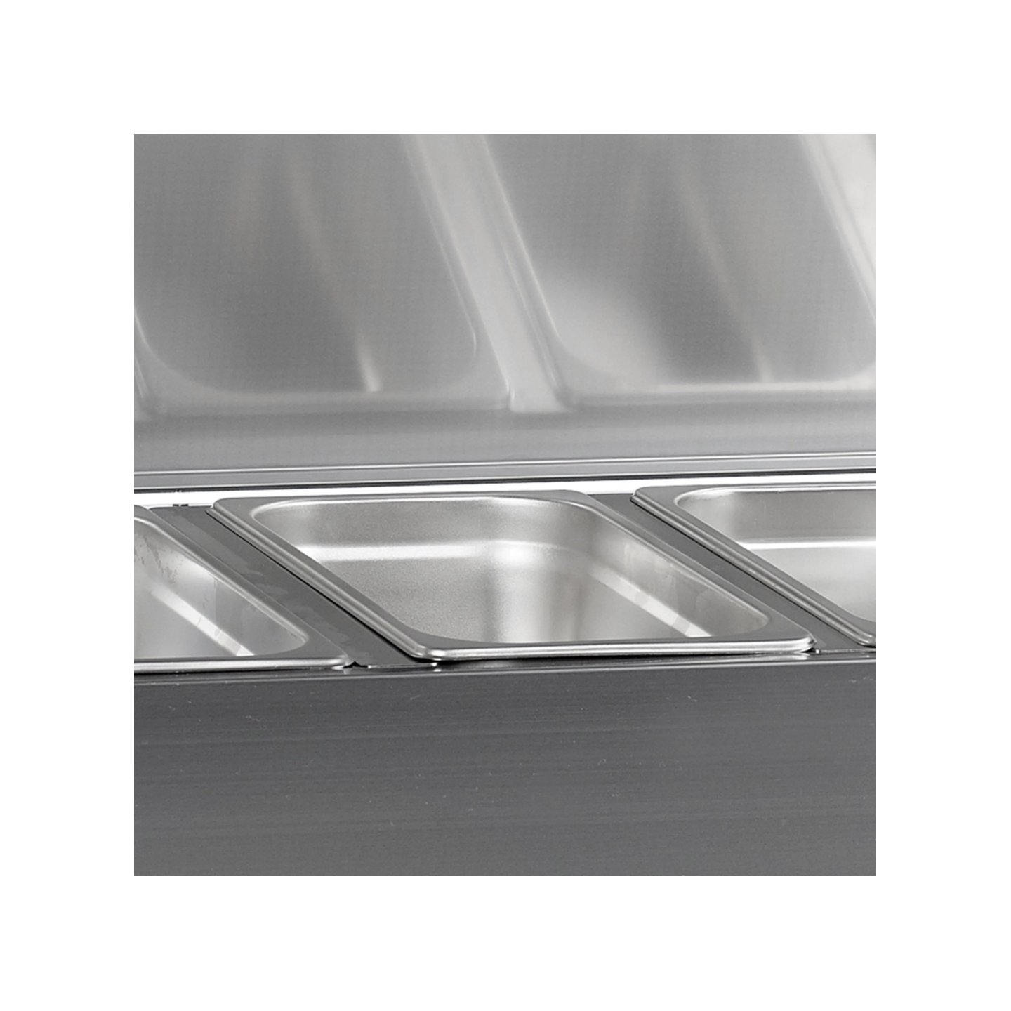 Vitrine réfrigérée GN1/3 GVC38-200 S/S L2000 mm  TEFCOLD-mondialchr.com