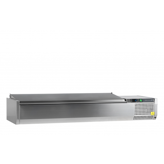 Vitrine réfrigérée GN1/3 GVC38-200 S/S L2000 mm  TEFCOLD-mondialchr.com