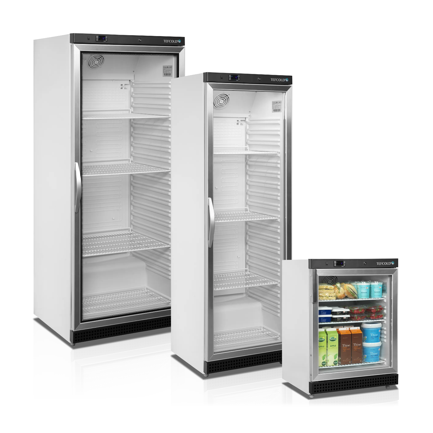 Réfrigérateur vitré GN2/1 UR600G TEFCOLD 32945 froide–mondialchr.com