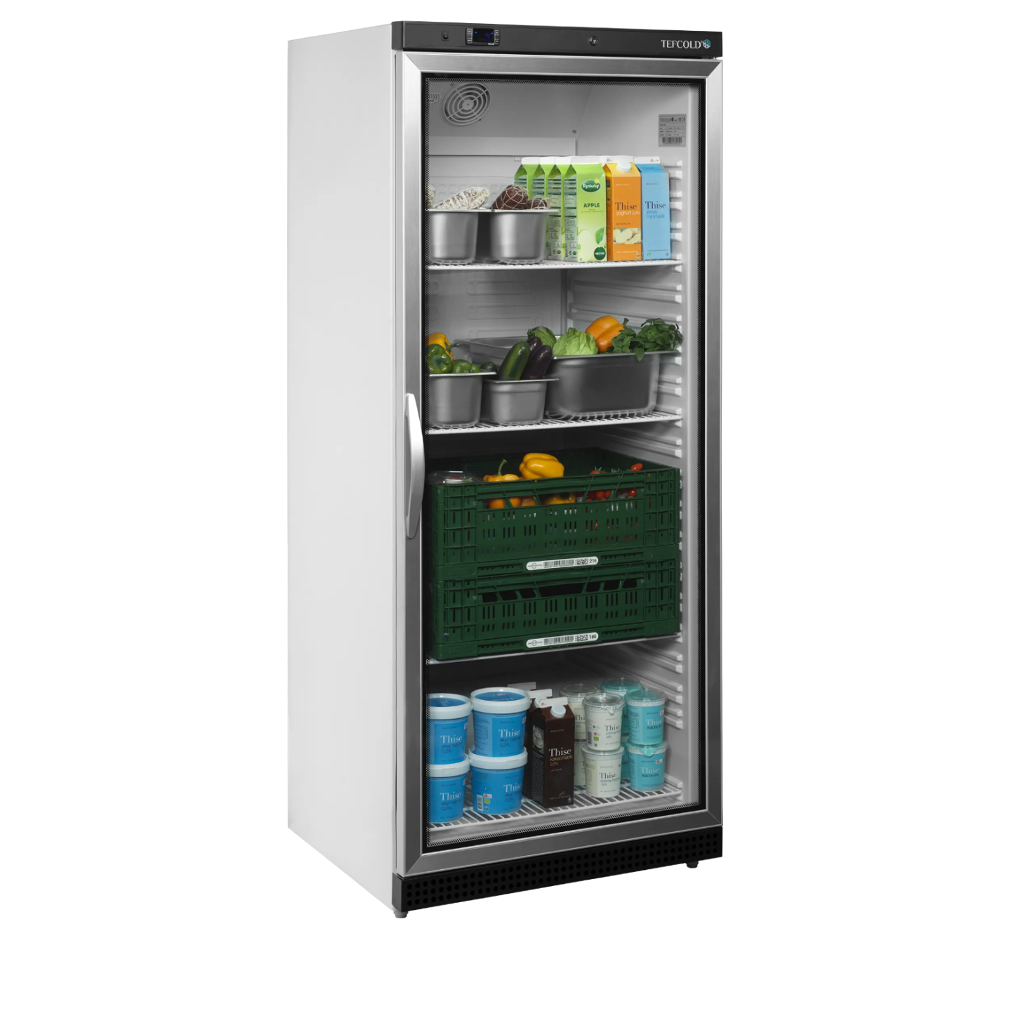 Réfrigérateur vitré GN2/1 UR600G TEFCOLD 32945 froide–mondialchr.com