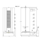 Machine à kebab gaz MU G3 POTIS