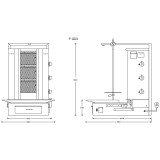 Machine à kebab gaz F GD3 POTIS