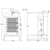 Machine électrique à kebab E1 POTIS