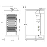 Machine électrique à kebab E2 POTIS