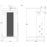 Machine électrique à kebab CE4 POTIS