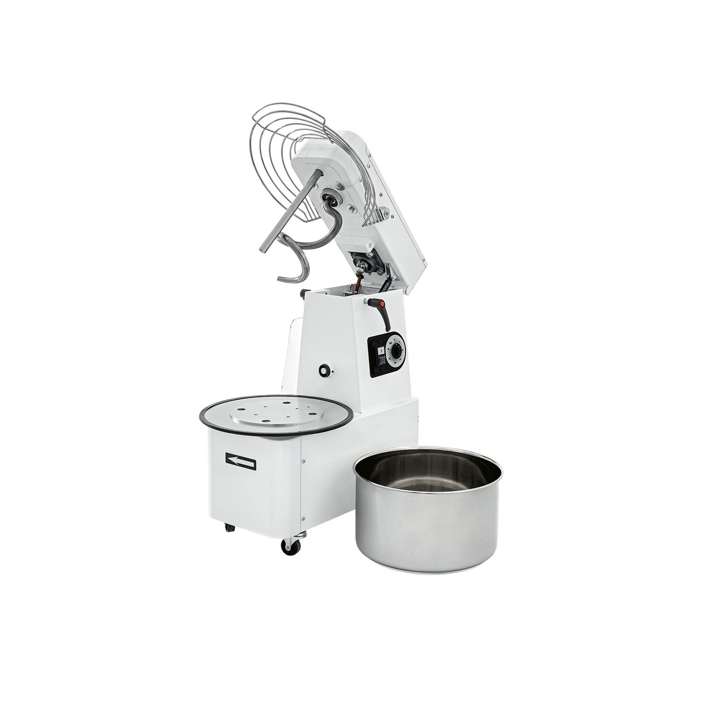 Pétrin à spirale tête relevable et cuve extractible 22L triphasé PRISMAFOOD