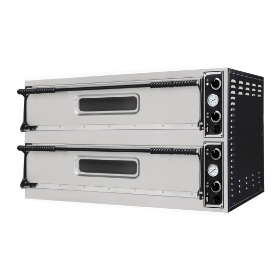 Four à pizza électrique 6+6 pizzas Ø 32 cm BASIC 66L Prismafood