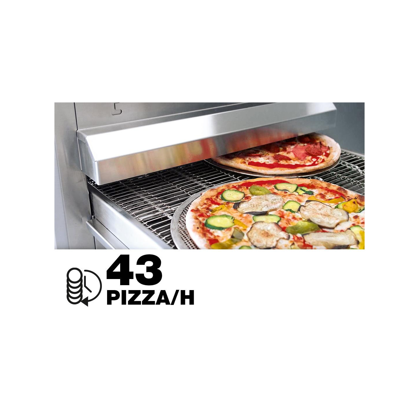 Four à pizza électrique 3+3 pizzas Ø 35 cm BASIC XL 33L Prismafood