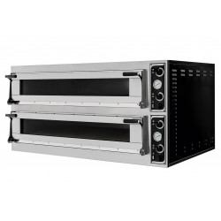 Four à pizza électrique 9 + 9 pizzas Ø 35 cm TRAYS 99 GLASS Prismafood