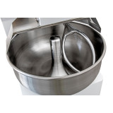 Pétrin à fourche professionnel 30L 2V Cuve fixe 400V Prismafood