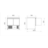 SALADETTE 2 Portes 240 L INT/EXT INOX/DOS GALVANISÉ SÉRIE STAR AFI
