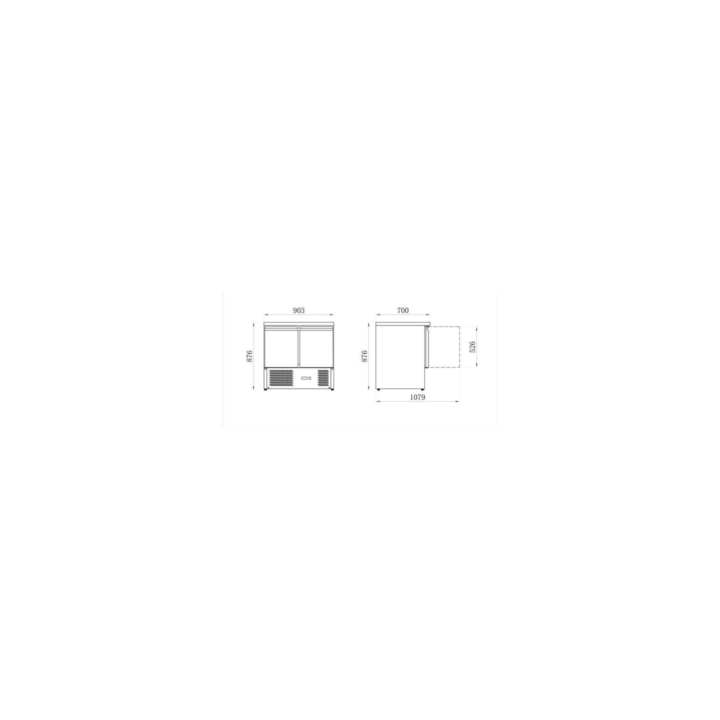 SALADETTE 2 Portes 240 L INT/EXT INOX/DOS GALVANISÉ SÉRIE STAR AFI