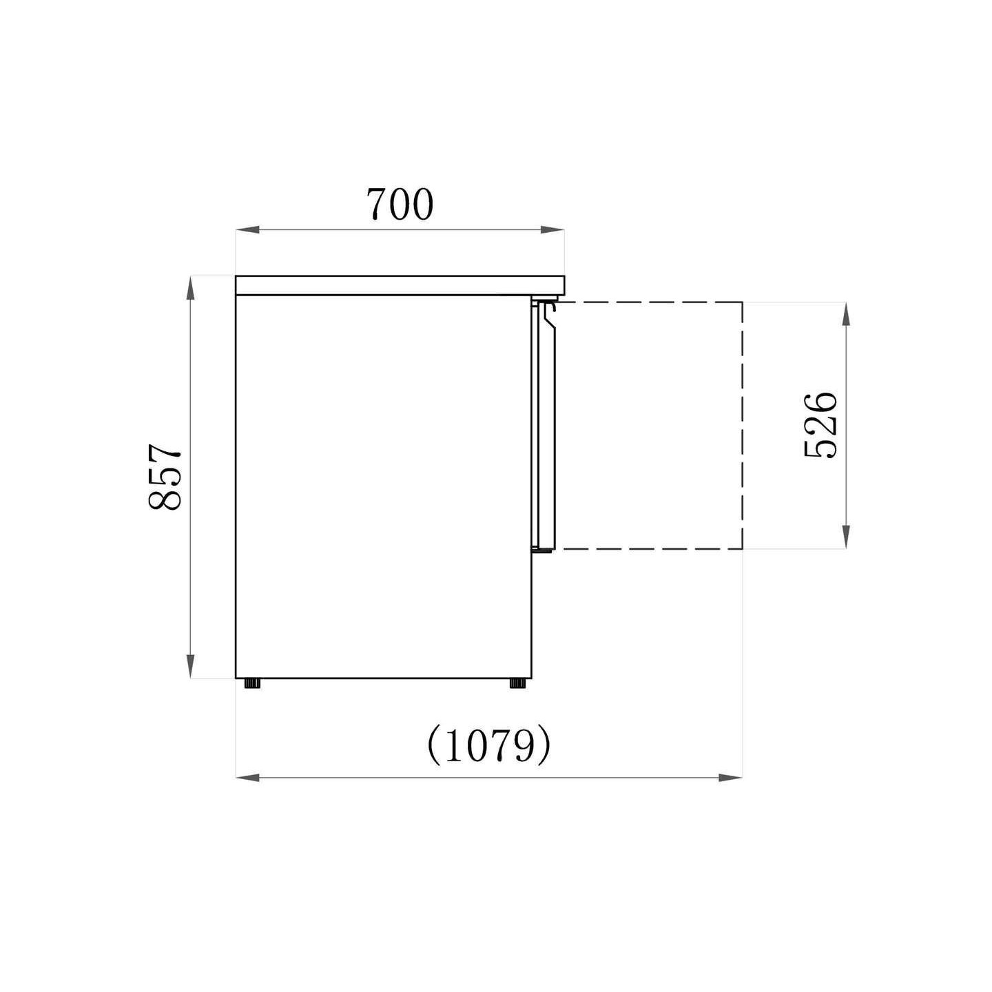 SLADETTE 1 PORTE 2 TIROIRS GN 1/1 INT/EXT INOX  SÉRIE STAR AFI